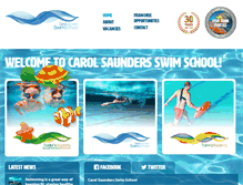 Tablet Screenshot of carolsaundersswimschool.co.uk